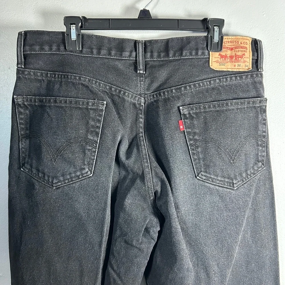 Levi's 550 Jeans Black‎ Relaxed Fit Mens W36 L34 Denim Pants